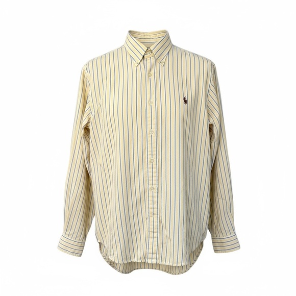 Polo Ralph Lauren Other - Polo Ralph Lauren Striped Button Down Dress Shirt - Size XL - Yellow - Pony